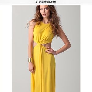 BCBGmaxazria Draped cutout gown XS